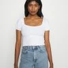 Hollister Co. CAP SLEEVE SMOCK - T-Shirt Print - White | Damen -Hollister Co Verkäufe 2022 f8561b8c8ab849cb9e188d53f9b13c0a