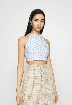 Hollister Co. OPEN BACK WRAP HALTER - Top - White | Damen