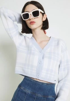 Hollister Co. EASY CROP CARDI - Strickjacke - Light Blue | Damen -Hollister Co Verkäufe 2022 f8b53fbc649e4bf48f4ee0e05a7bfb8d