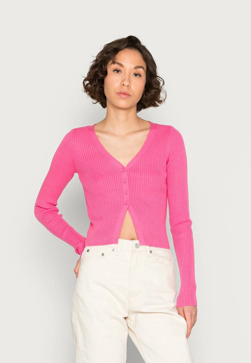Hollister Co. EMEA FLYAWAY CROP CARDIGAN - Strickjacke - Azalea Pink | Damen 3 Hollister Co. EMEA FLYAWAY CROP CARDIGAN - Strickjacke - Azalea Pink | Damen
