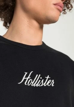 Hollister Co. TONAL TECH CREW - Sweatshirt - Black | Herren -Hollister Co Verkäufe 2022 fd3e48a1013448c583bc15b84ad93952
