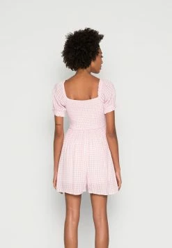 Hollister Co. ON OFF SHOULDER ROMPER - Jumpsuit - Pink Check | Damen -Hollister Co Verkäufe 2022 fdc5174d112341d88b6fd034a5b34b5f