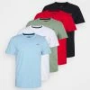 Hollister Co. CREW CORE 5 PACK - T-Shirt Basic - Black | Herren