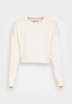 Hollister Co. CYBER DROP SOLIDS - Strickpullover - Antique White | Damen -Hollister Co Verkäufe 2022 fed93503c8984903b3083f942cbfb81a