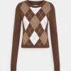Hollister Co. CREW - Strickpullover - Brown | Damen -Hollister Co Verkäufe 2022 ff683f78634f46a4a07f2dbd6dd34ed4